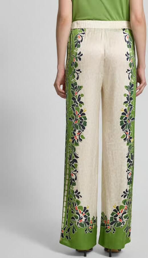 Marc Cain wide leg broek van viscosemix met steekzakken