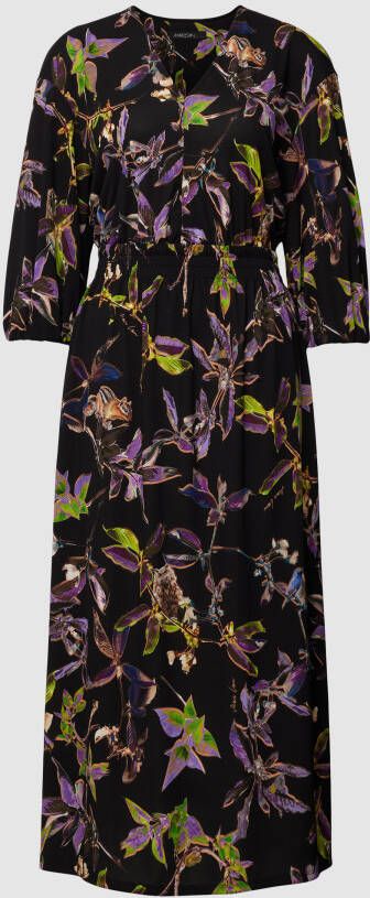 Marc Cain Midi-jurk met all-over bloemenmotief