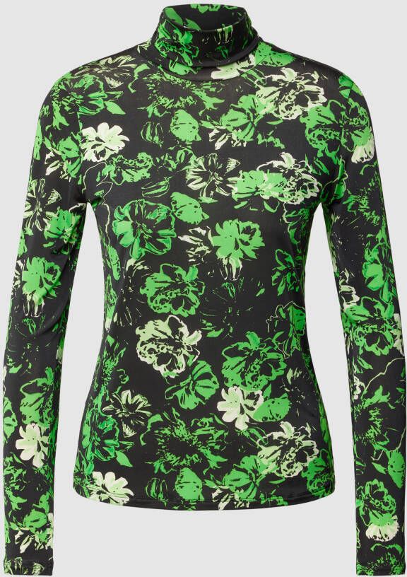 Marc Cain Turtleneck Shirt met Bloemendesign Green Dames - Foto 1