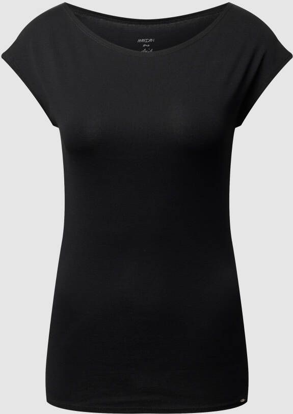 Marc Cain Elegante Zwarte Katoenen T-Shirt Black Dames