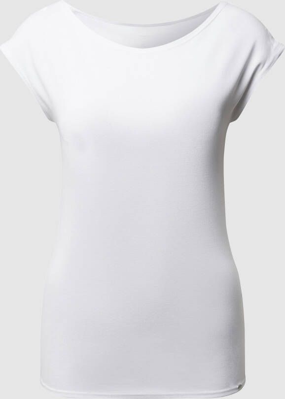 Marc Cain Basic Wideeckline Shirt White Dames