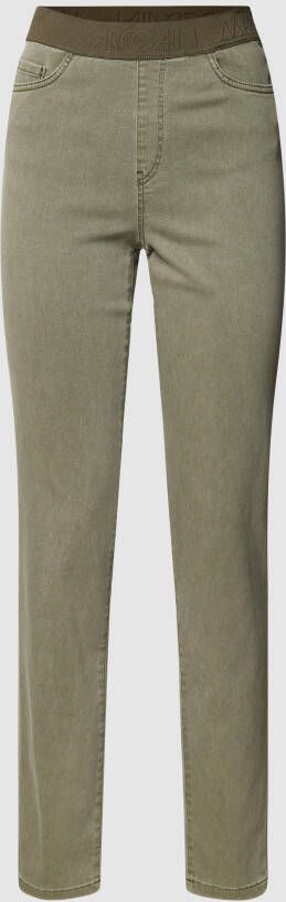 Marc Cain Slim fit jeans met elastische band met logo model 'SIENA'
