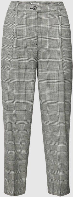 Marc O'Polo Checked tapered flannel chinos Grijs Dames