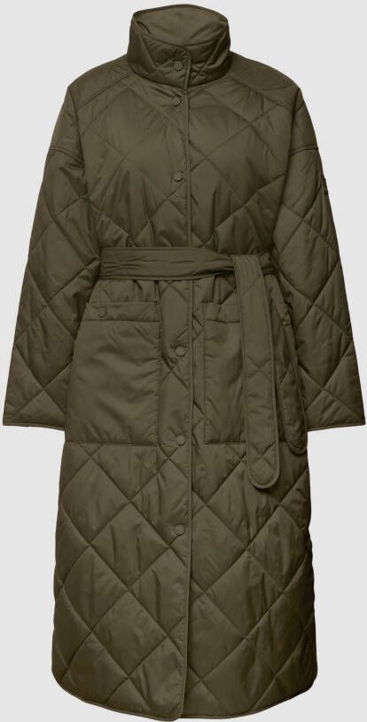 Marc O'Polo Lightweight quilted coat with a belt Groen Dames