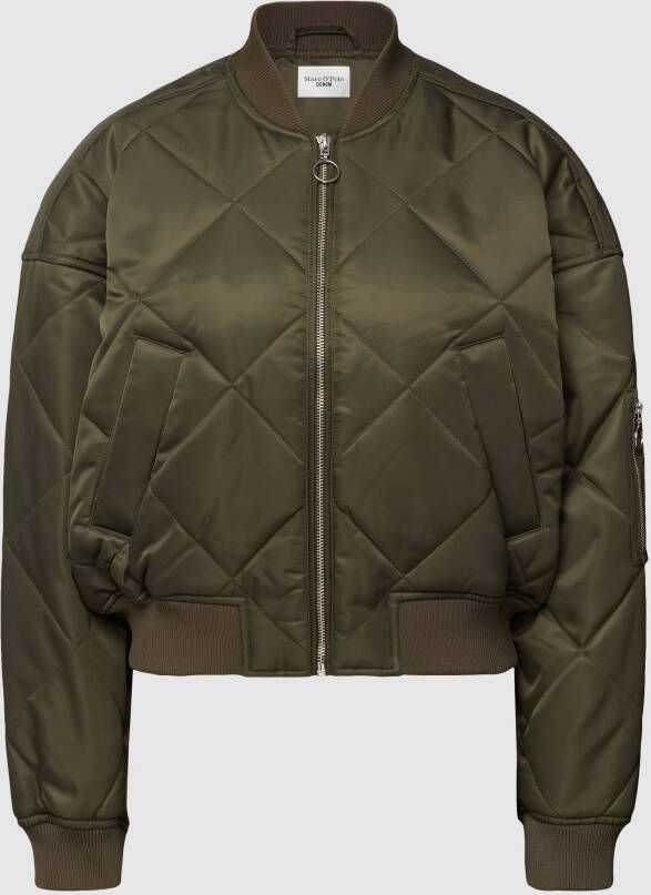 Marc O'Polo Quilted cropped bomber jacket Groen Dames