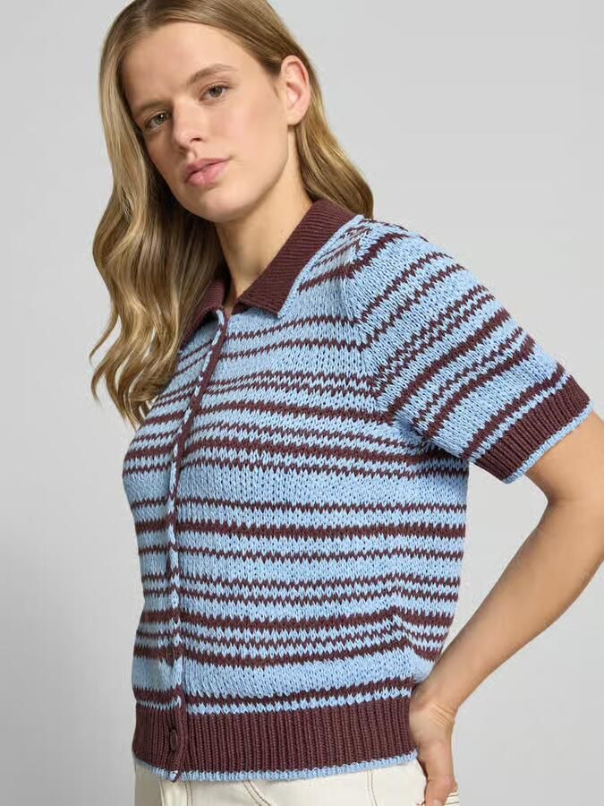 Marc O'Polo DENIM boxy fit gebreid jack van katoenmix