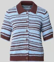 Marc O'Polo DENIM boxy fit gebreid jack van katoenmix