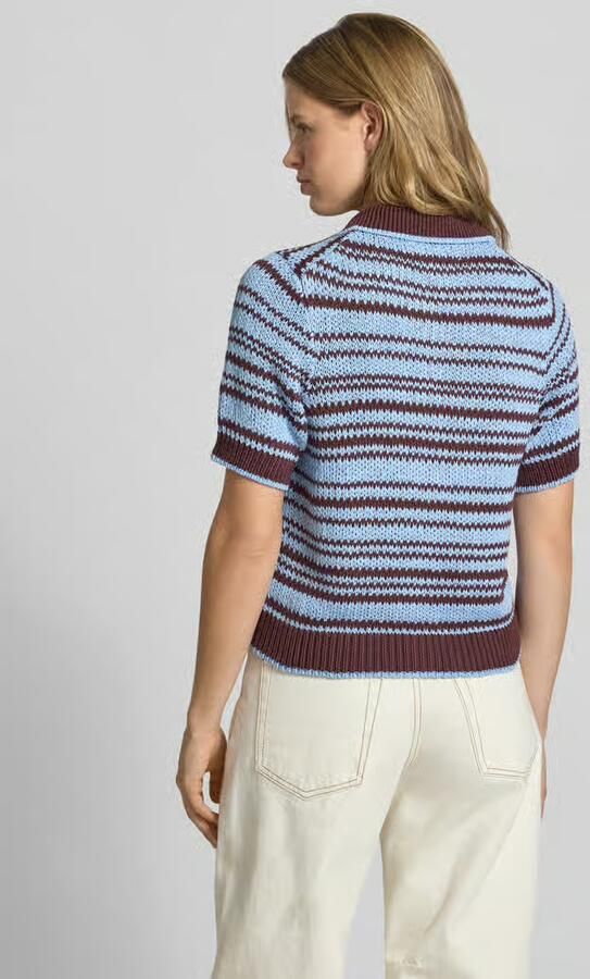 Marc O'Polo DENIM boxy fit gebreid jack van katoenmix - Foto 3