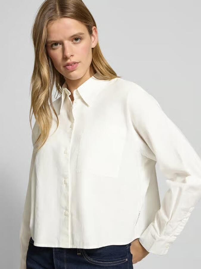 Marc O'Polo DENIM boxy fit overhemdblouse van puur katoen