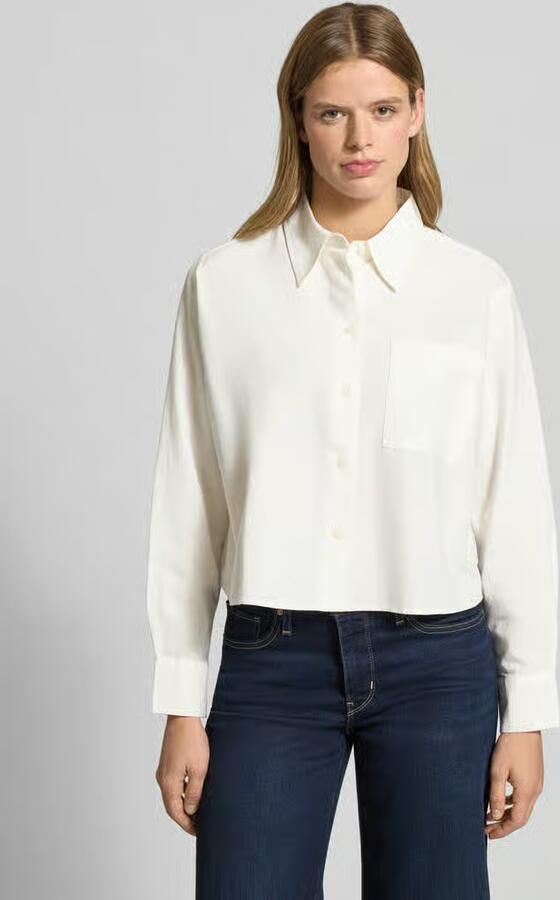 Marc O'Polo DENIM Boxy fit overhemdblouse van puur katoen - Foto 3