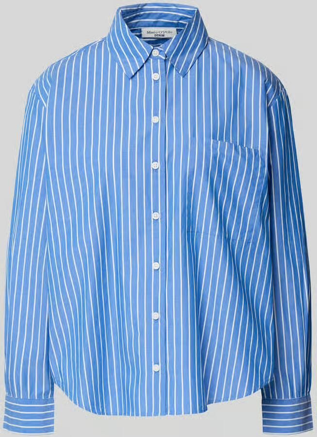 Marc O'Polo DENIM Comfort fit blouse met lange mouwen van puur katoen - Foto 3