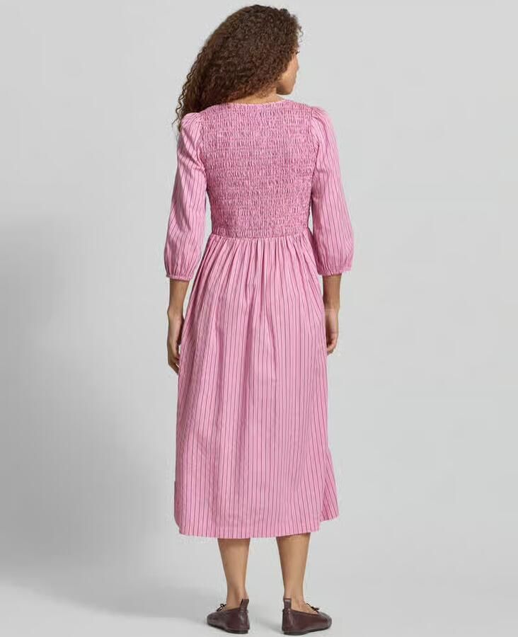 Marc O'Polo DENIM Fit-and-flare midi-jurk van katoenmix - Foto 3