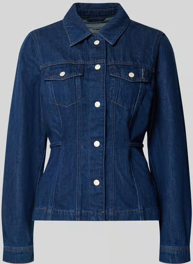 Marc O'Polo DENIM flared fit jeansblouse van mix van katoen en lyocell