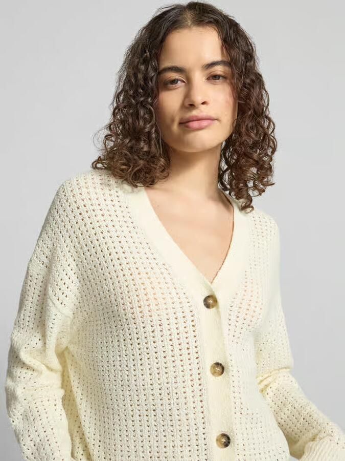 Marc O'Polo DENIM gebreid jack met relaxed fit van katoenmix