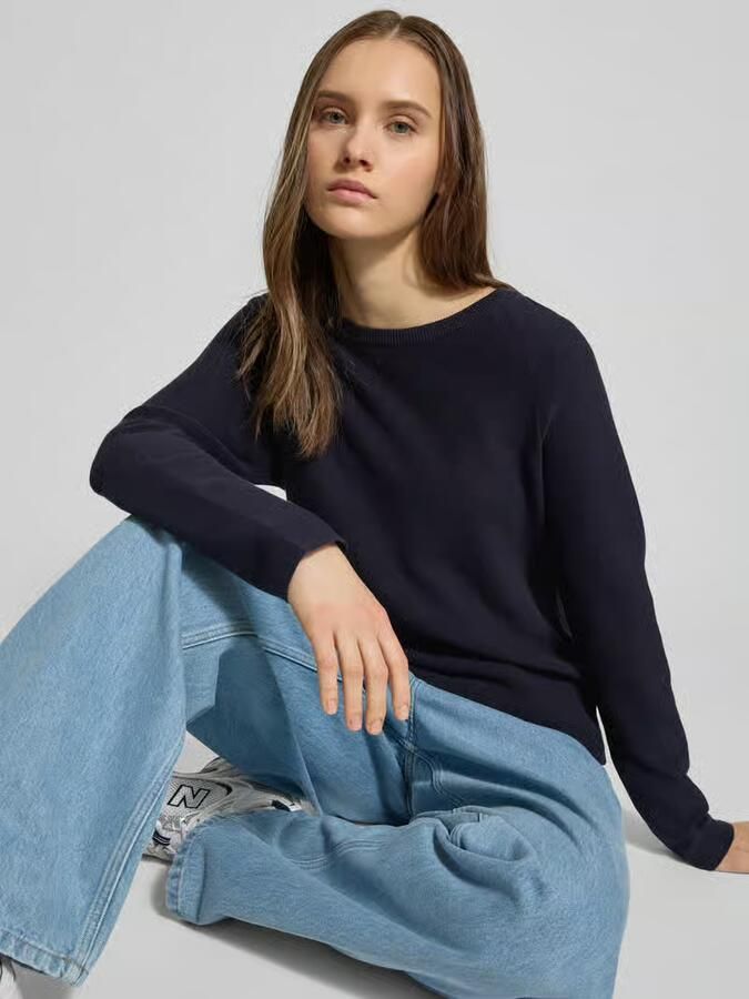 Marc O'Polo DENIM Trui met ronde hals met een fijne structuur