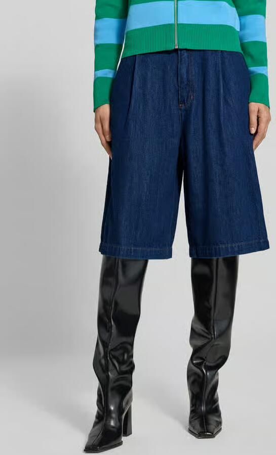 Marc O'Polo DENIM Korte jeans met wide leg van mix van katoen en lyocell - Foto 3