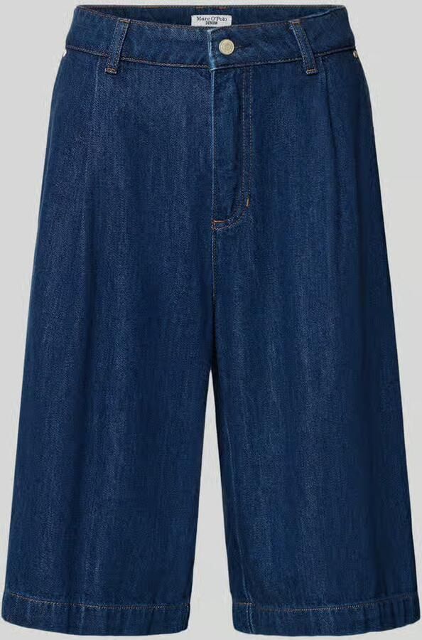 Marc O'Polo DENIM Korte jeans met wide leg van mix van katoen en lyocell - Foto 2
