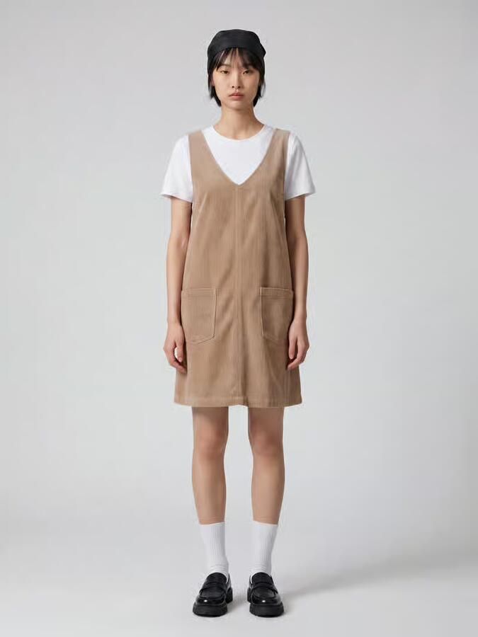 Marc O'Polo DENIM Mini-jurk van corduroy met opgestikte zakken - Foto 3