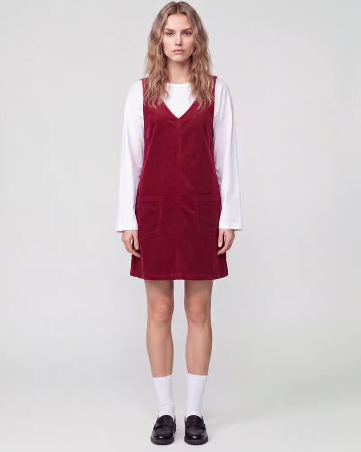 Marc O'Polo DENIM Mini-jurk van corduroy met opgestikte zakken - Foto 2