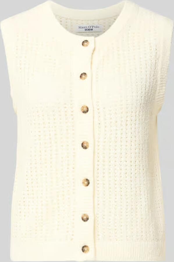Marc O'Polo DENIM mouwloos vest slim fit van katoenmix - Foto 2