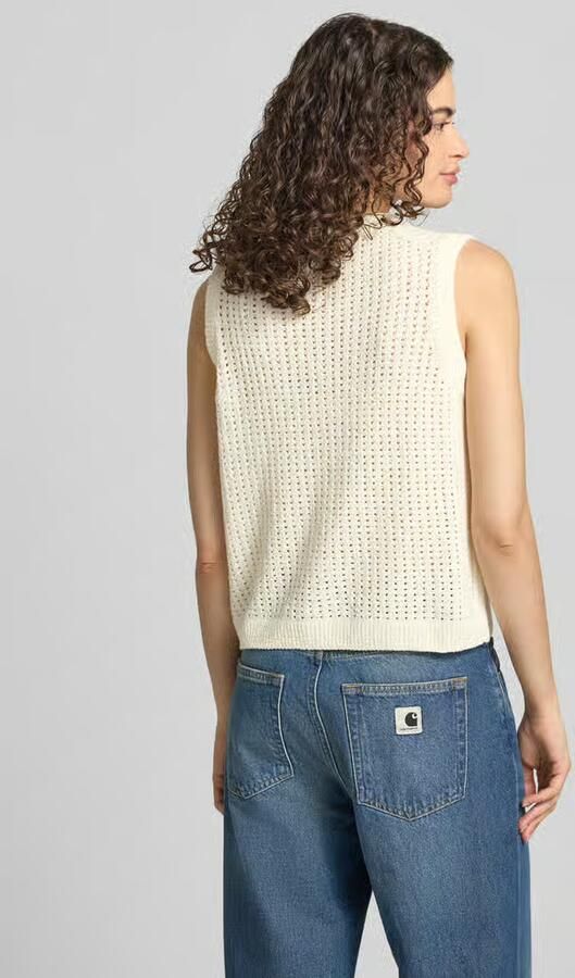 Marc O'Polo DENIM mouwloos vest slim fit van katoenmix - Foto 3