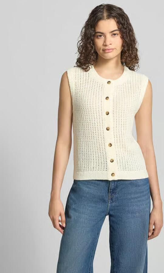Marc O'Polo DENIM mouwloos vest slim fit van katoenmix - Foto 2