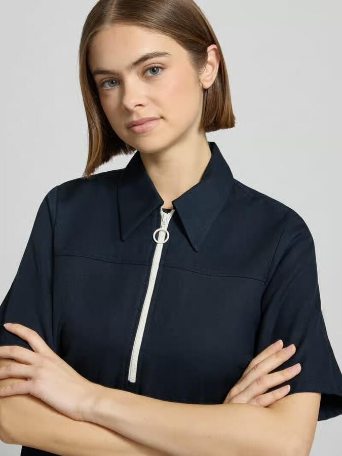 Marc O'Polo DENIM Nauwsluitende polo-jurk met viscose - Foto 2