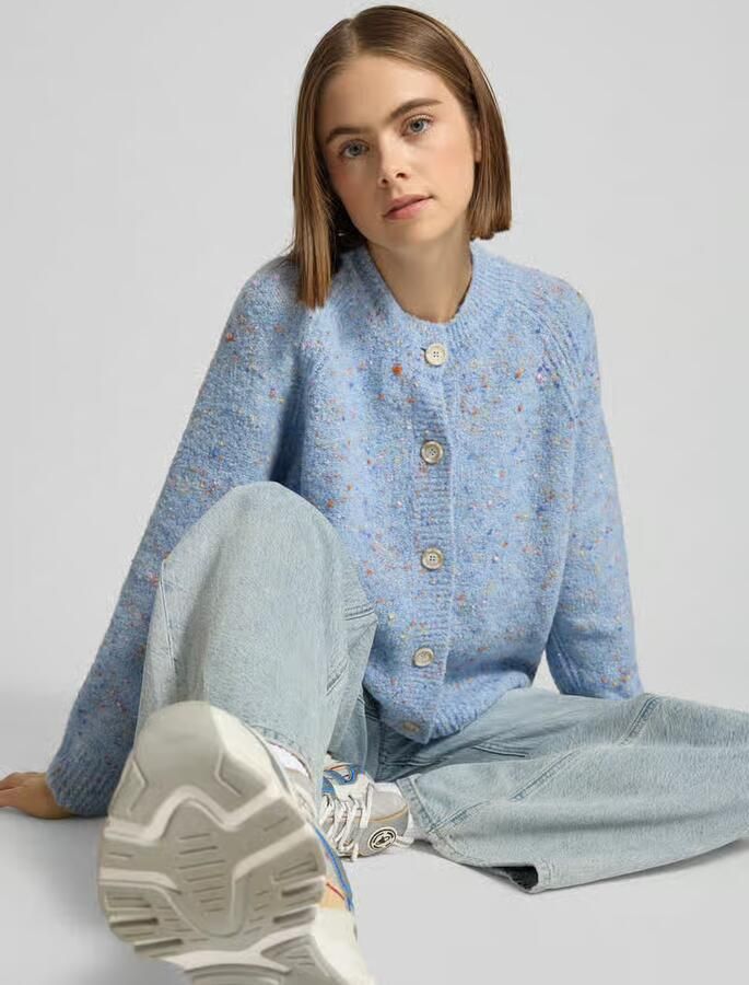 Marc O'Polo DENIM Oversized gebreid jack van scheerwolmix