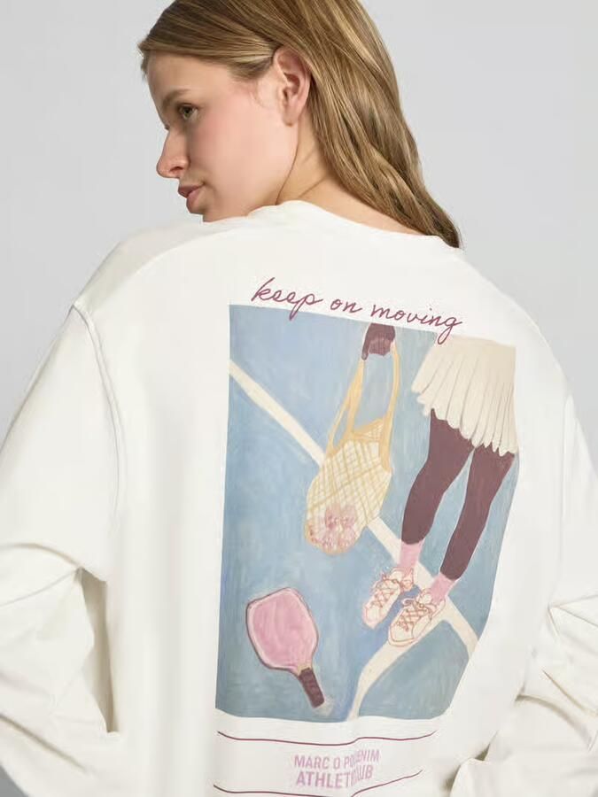 Marc O'Polo DENIM oversized sweatshirt met print aan de achterkant