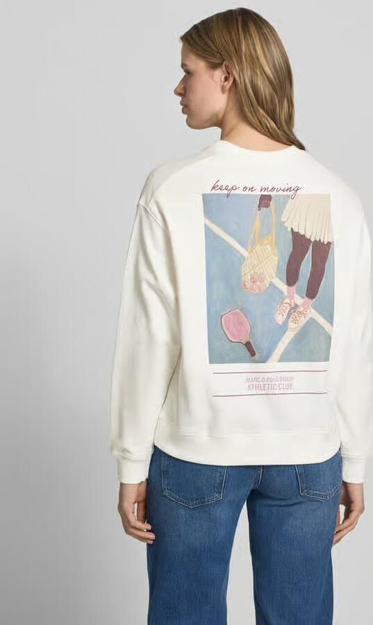 Marc O'Polo DENIM oversized sweatshirt met print aan de achterkant - Foto 2