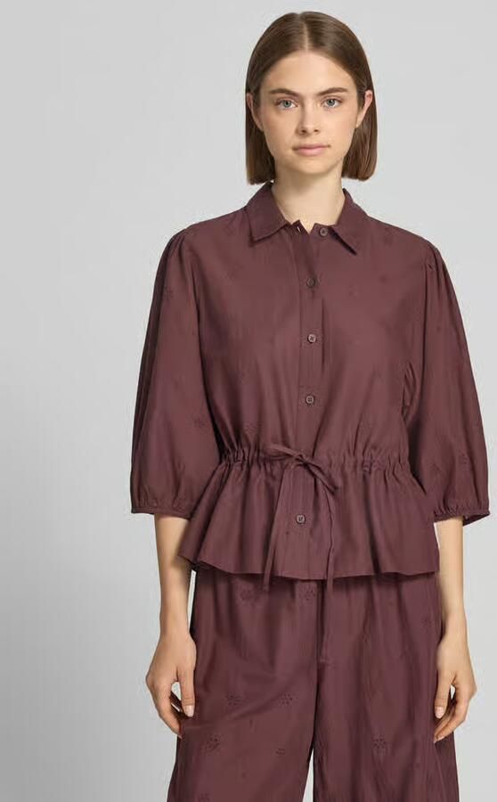Marc O'Polo DENIM regular fit blouse met korte mouwen van puur katoen - Foto 2