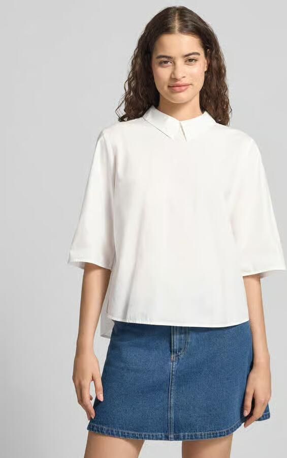 Marc O'Polo DENIM regular fit blouse met korte mouwen van puur katoen - Foto 3