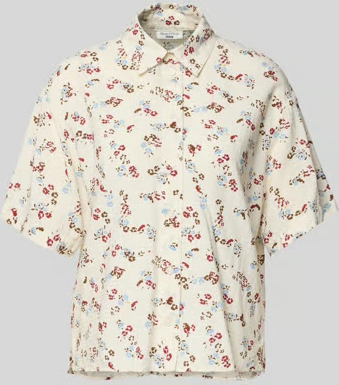 Marc O'Polo DENIM regular fit blouse met korte mouwen van viscosemix - Foto 2