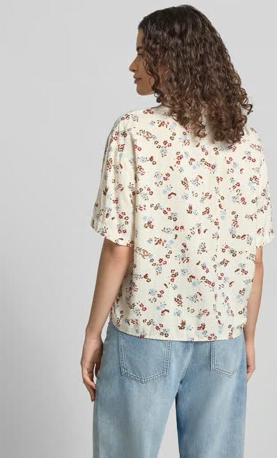 Marc O'Polo DENIM regular fit blouse met korte mouwen van viscosemix