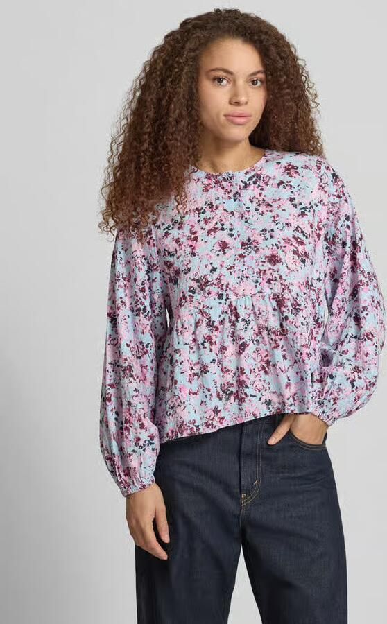 Marc O'Polo DENIM regular fit blouse met lange mouwen van mix van viscose en katoen - Foto 3
