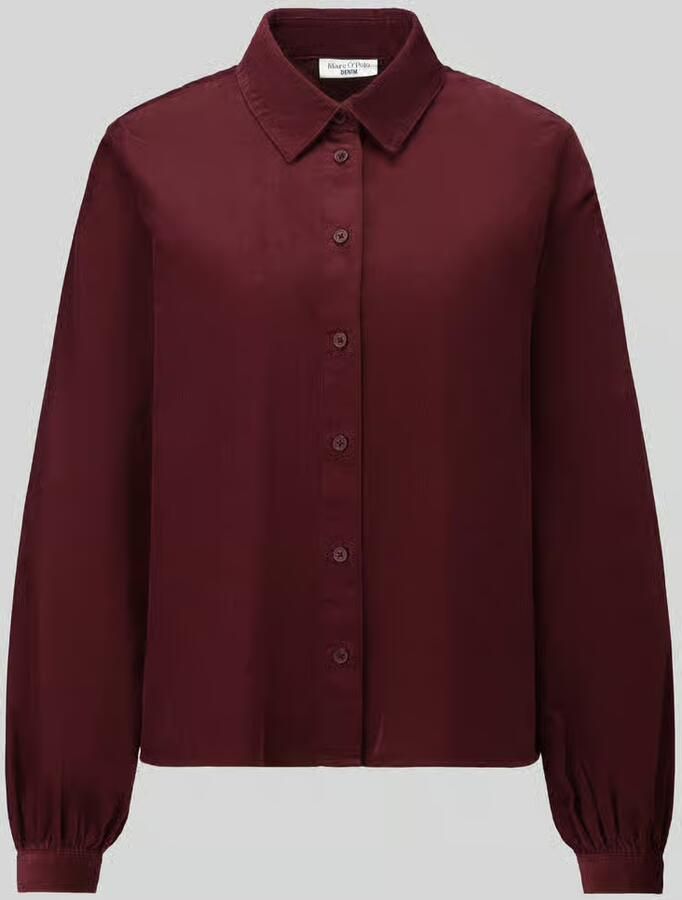 Marc O'Polo DENIM Regular fit blouse met lange mouwen van puur katoen