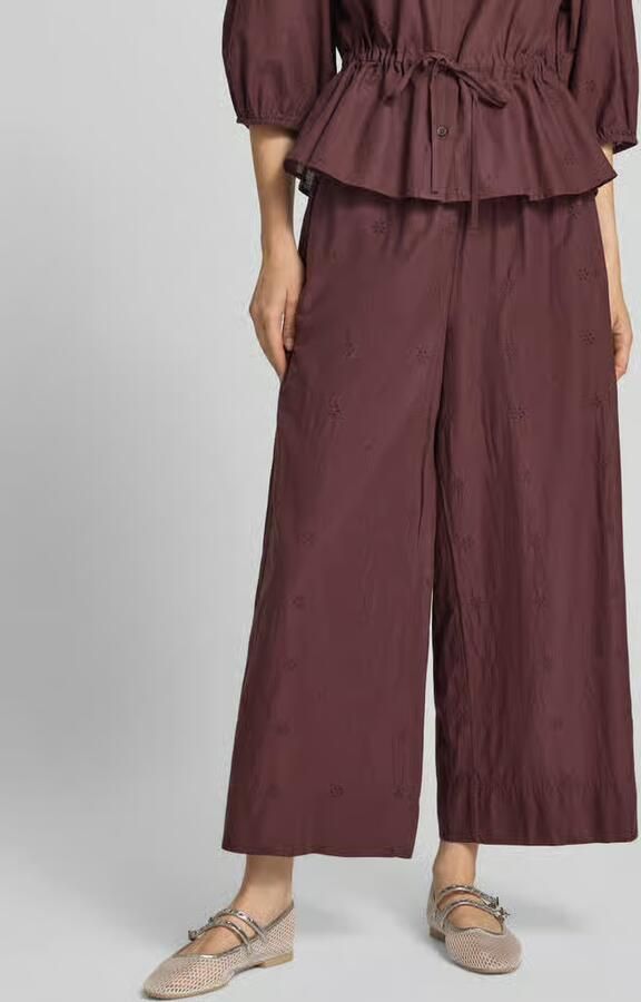 Marc O'Polo DENIM regular fit culotte met borduursels - Foto 3