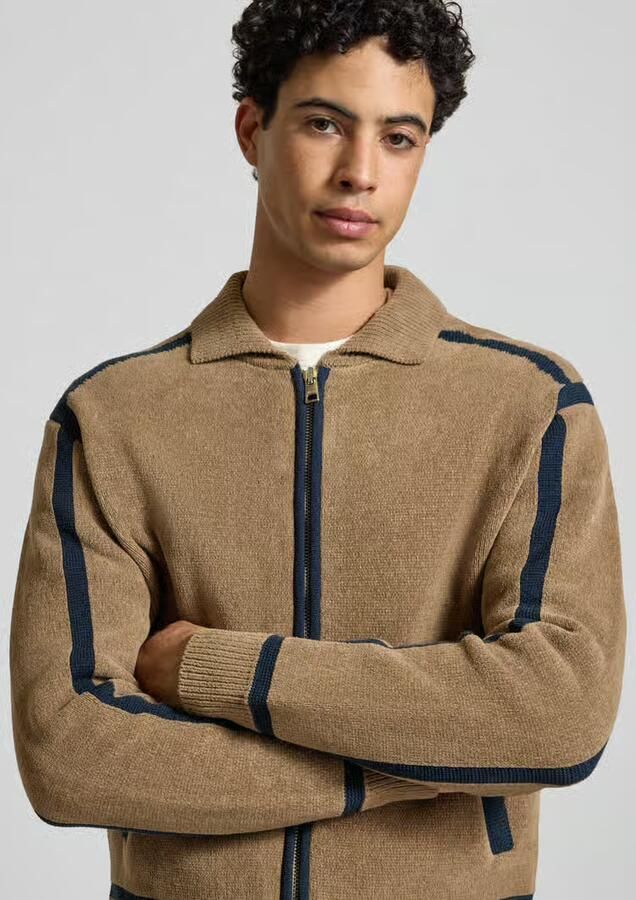 Marc O'Polo DENIM Regular fit gebreid jack van katoenmix