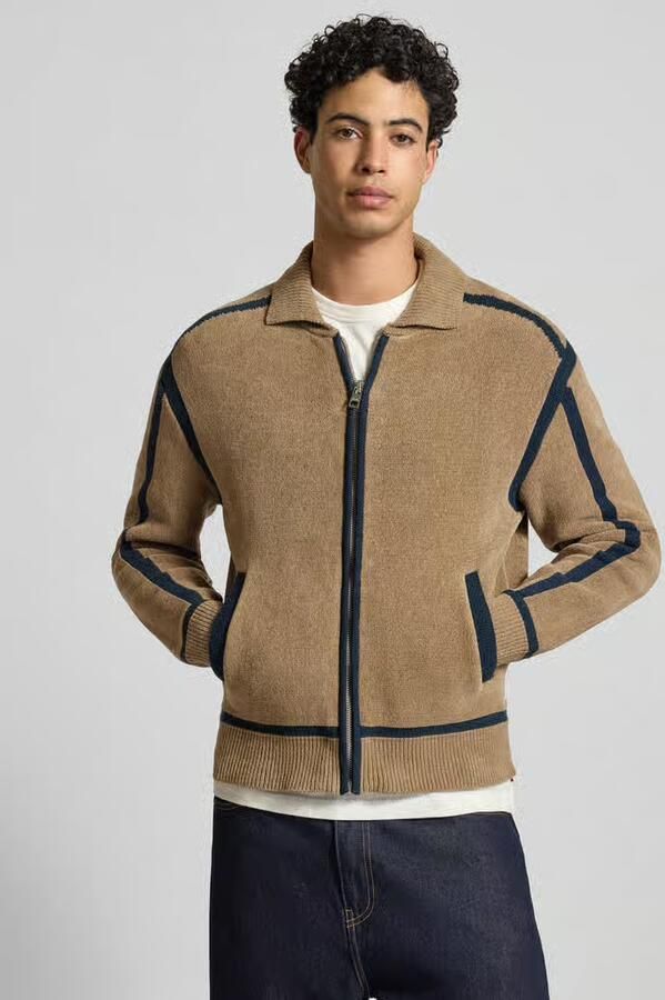 Marc O'Polo DENIM Regular fit gebreid jack van katoenmix - Foto 4