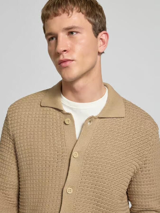 Marc O'Polo DENIM Regular fit gebreid jack van puur katoen