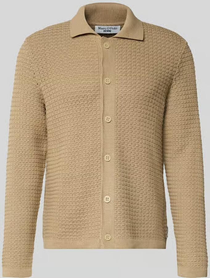 Marc O'Polo DENIM Regular fit gebreid jack van puur katoen - Foto 2