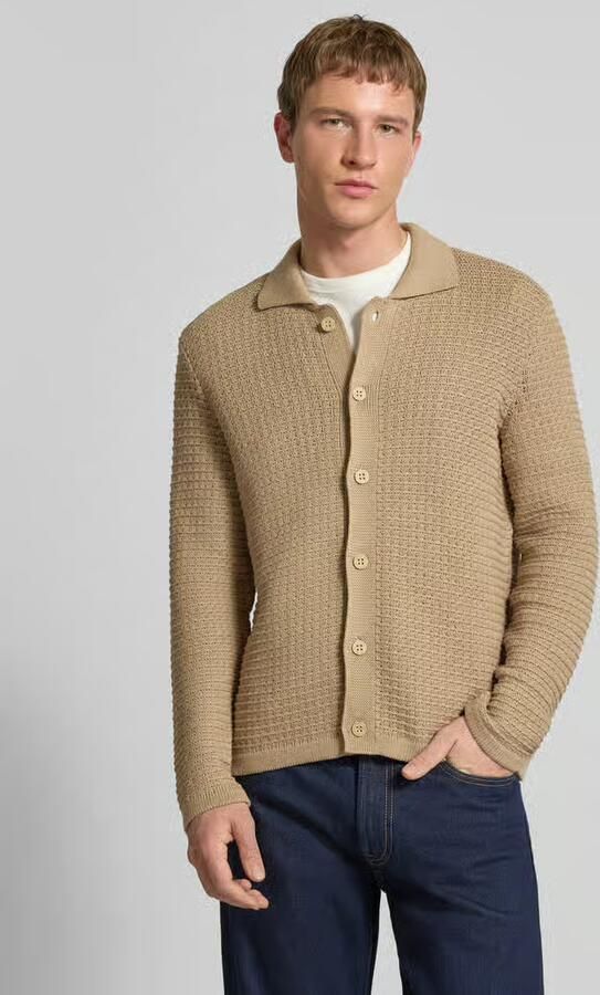 Marc O'Polo DENIM Regular fit gebreid jack van puur katoen - Foto 4