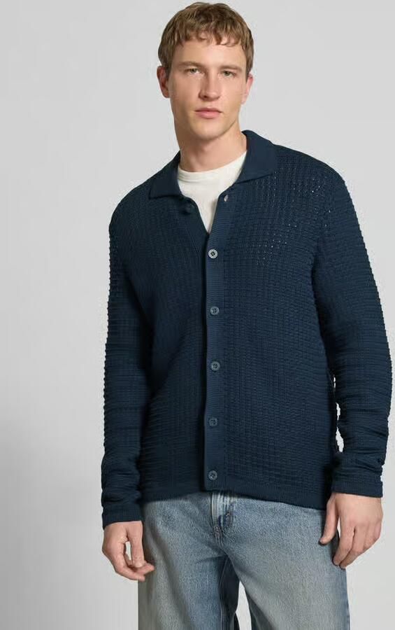 Marc O'Polo DENIM Regular fit gebreid jack van puur katoen - Foto 3