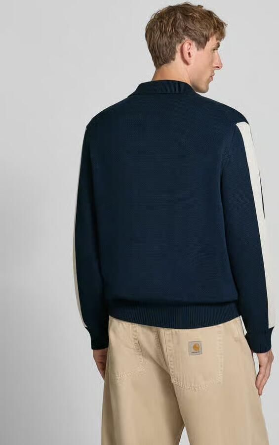 Marc O'Polo DENIM regular fit gebreid jack van puur katoen - Foto 2