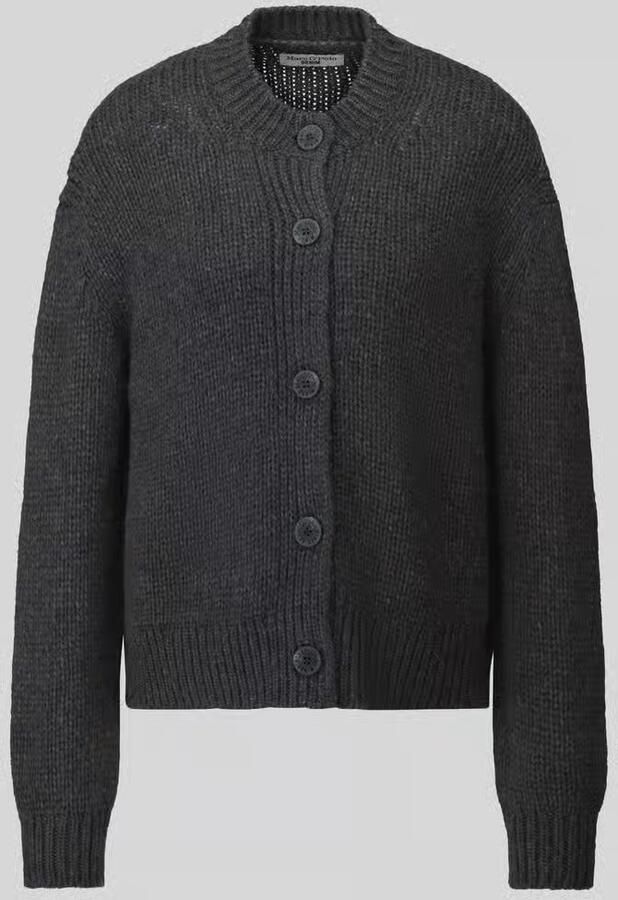 Marc O'Polo DENIM Regular fit gebreid jack van scheerwolmix met alpaca-aandeel