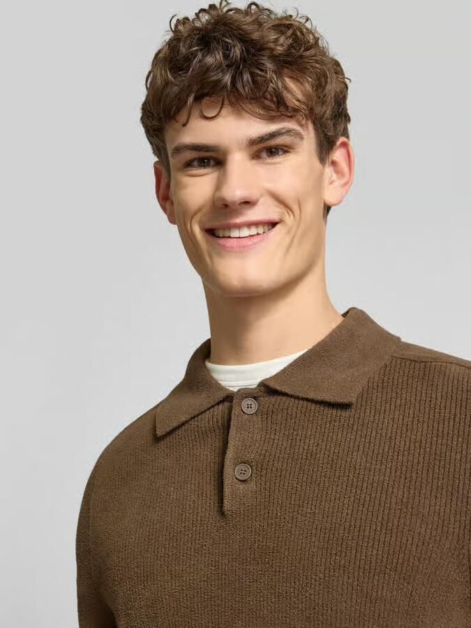 Marc O'Polo DENIM Regular fit gebreide pullover met polokraag