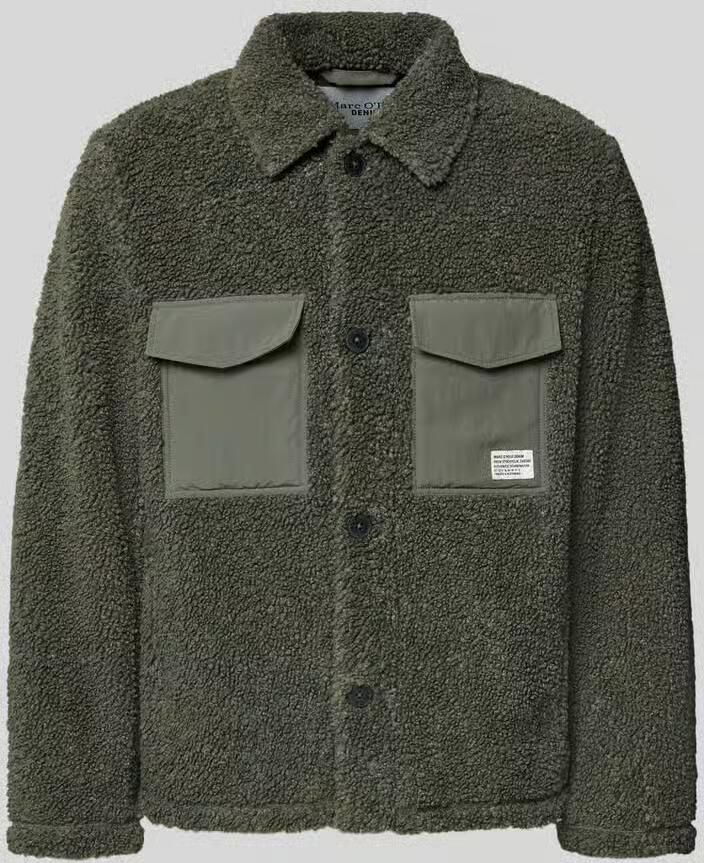 Marc O'Polo DENIM Regular fit hemdoverhemd met paspelzakken op de borst