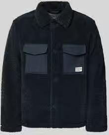 Marc O'Polo DENIM Regular fit hemdoverhemd met paspelzakken op de borst
