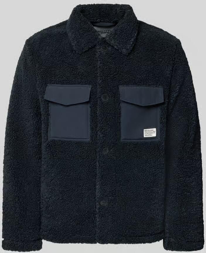 Marc O'Polo DENIM Regular fit hemdoverhemd met paspelzakken op de borst