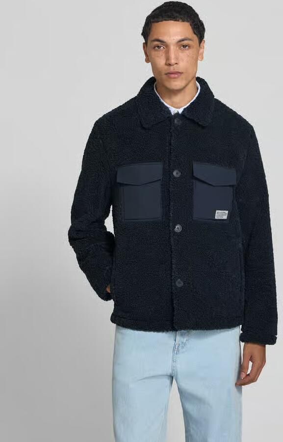 Marc O'Polo DENIM Regular fit hemdoverhemd met paspelzakken op de borst - Foto 2
